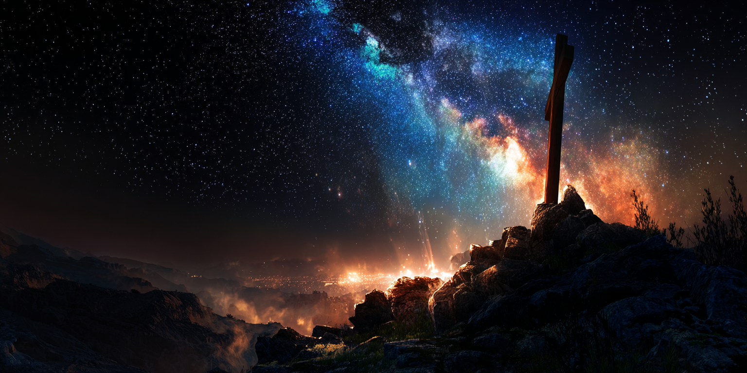 Cross on the Hill | Limited Edition Digital Art